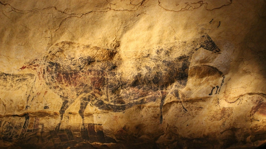 A Wall Painting at Lascaux Cave: https://www.pexels.com/photo/a-wall-painting-at-lascaux-cave-13735336/