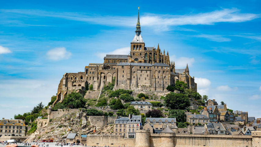 Mont-Saint-Michel Abbey in Normandy, France: Photo by Gérard PITOIS from Pexels: https://www.pexels.com/photo/mont-saint-michel-abbey-in-normandy-france-13282611/